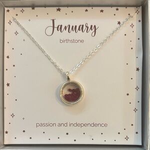 january birthstone necklace with gift box NWT NEW